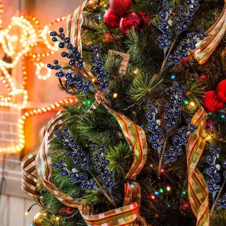 Kunstmatige kerstbessentakken (set van 6)