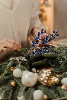 Kunstmatige kerstbessentakken (set van 6)