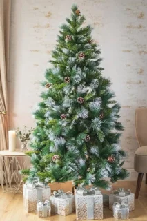 Kunstmatige kerstboom 180 cm met dennenappels