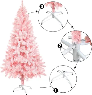 Kunstmatige kerstboom 180 cm roze
