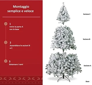 Kunstmatige kerstboom - 180/210/230/270 cm