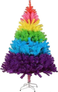 Kunstmatige kerstboom 90 cm regenboog