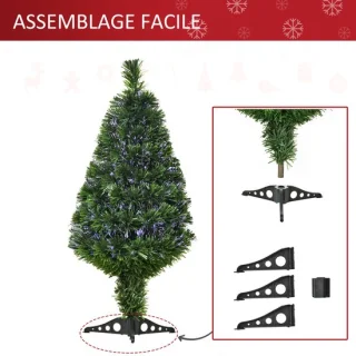 Kunstmatige kerstboom met lamp, 90 cm