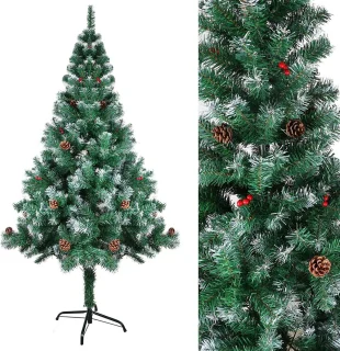 Kunstmatige kerstboom met metalen standaard 120-180 cm