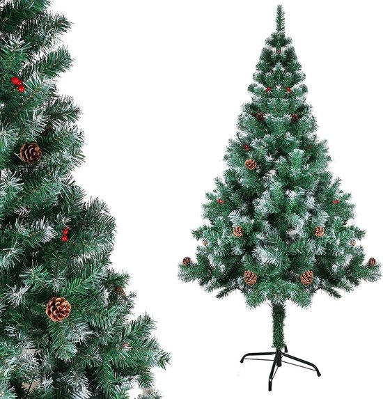 Kunstmatige kerstboom met metalen standaard 120-180 cm