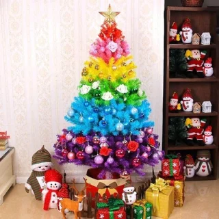 Kunstmatige kerstboom pvc 150cm regenboog
