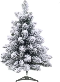 Kunstmatige kerstboom sneeuwboom mini wit groen 60 cm
