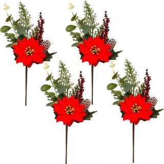 Kunstmatige kerststerren 30 cm - 4 stuks