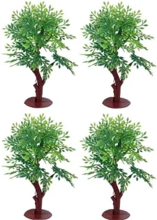 Kunstmatige mini bomen model bomen miniatuur tuin decoratie 9 cm groen