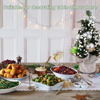 Kunstmatige mini-kerstboomset 20 cm - zilver