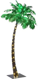 Kunstmatige palmboom met 96 led-lampjes, 210 cm