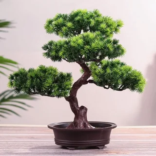 Kunstmatige pijnboom 29 cm in pot