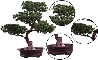 Kunstmatige pijnboom 29 cm in pot