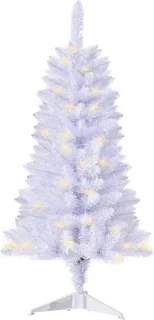 Kunstmatige pre-lit kerstboom wit 120 cm