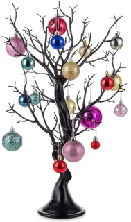 Kunstmatige tak tafelboom 58cm zwart - Kerst en Pasen decoratie