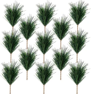Kunststof dennennaalden 10 cm - Groen
