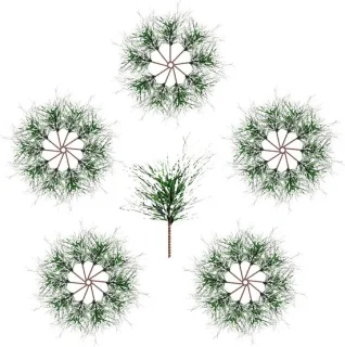 Kunststof dennetakken kerstgroen - 50 stuks