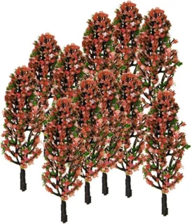 Kunststof model bomen - 20 stuks 85 cm groen