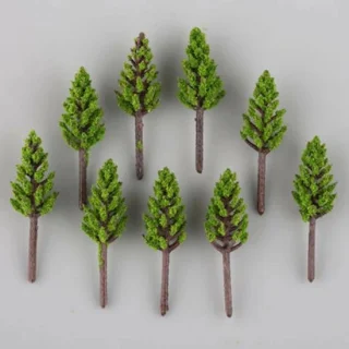 Kunststof model pijnbomen, 100 stuks, groen