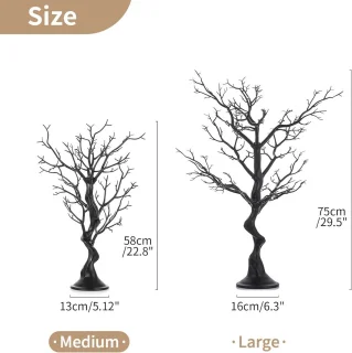 Kunsttak Tafelboom 58 cm Zwart