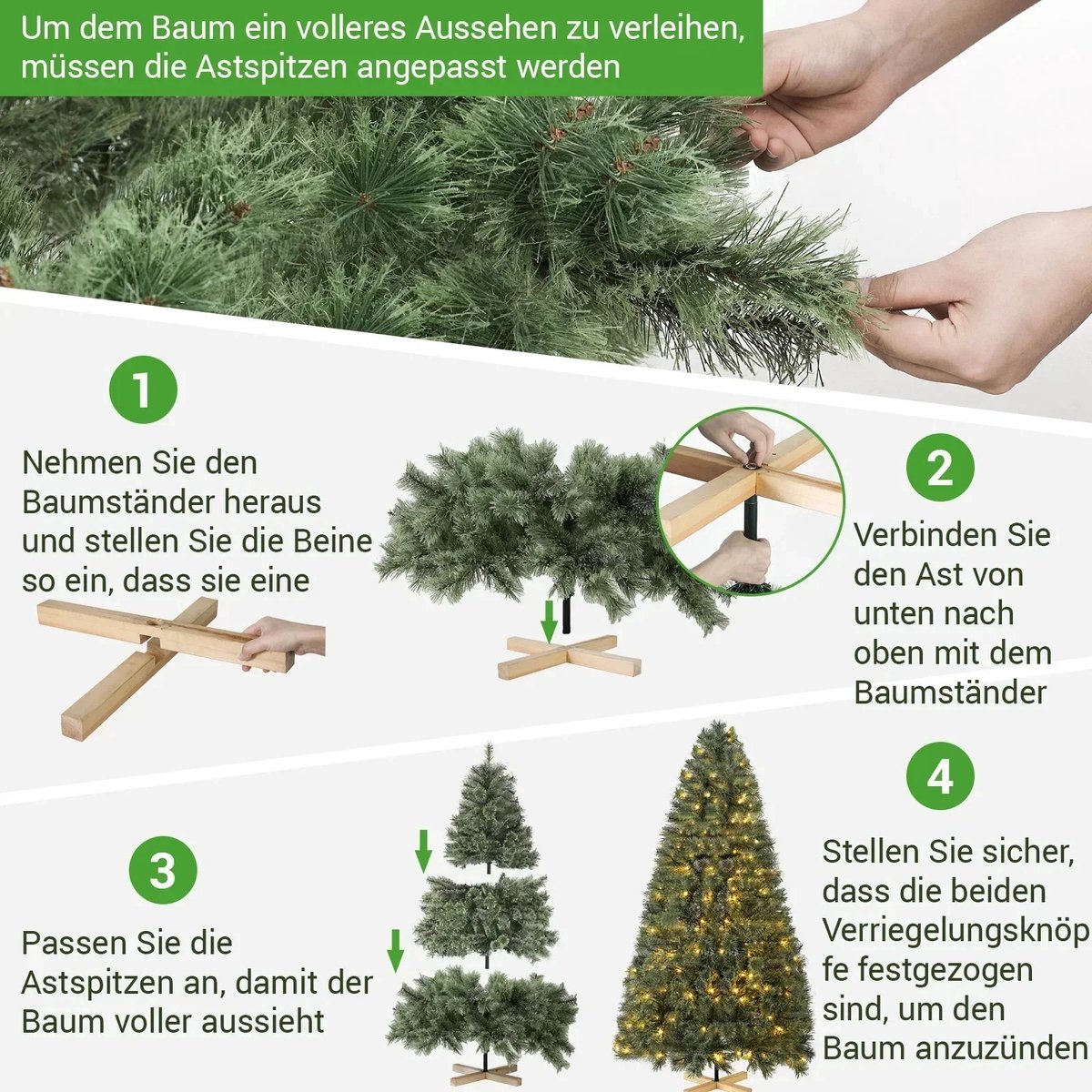 Le Sara Kunstkerstboom Premium Spar 510/600 PE & PVC