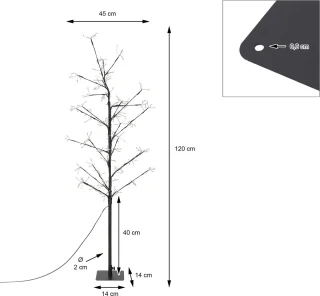 LED Kerstboom 120 cm