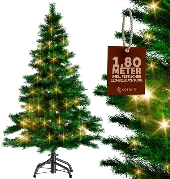 LED Kerstboom 180 cm Kunstkerstboom Verwarmd Wit