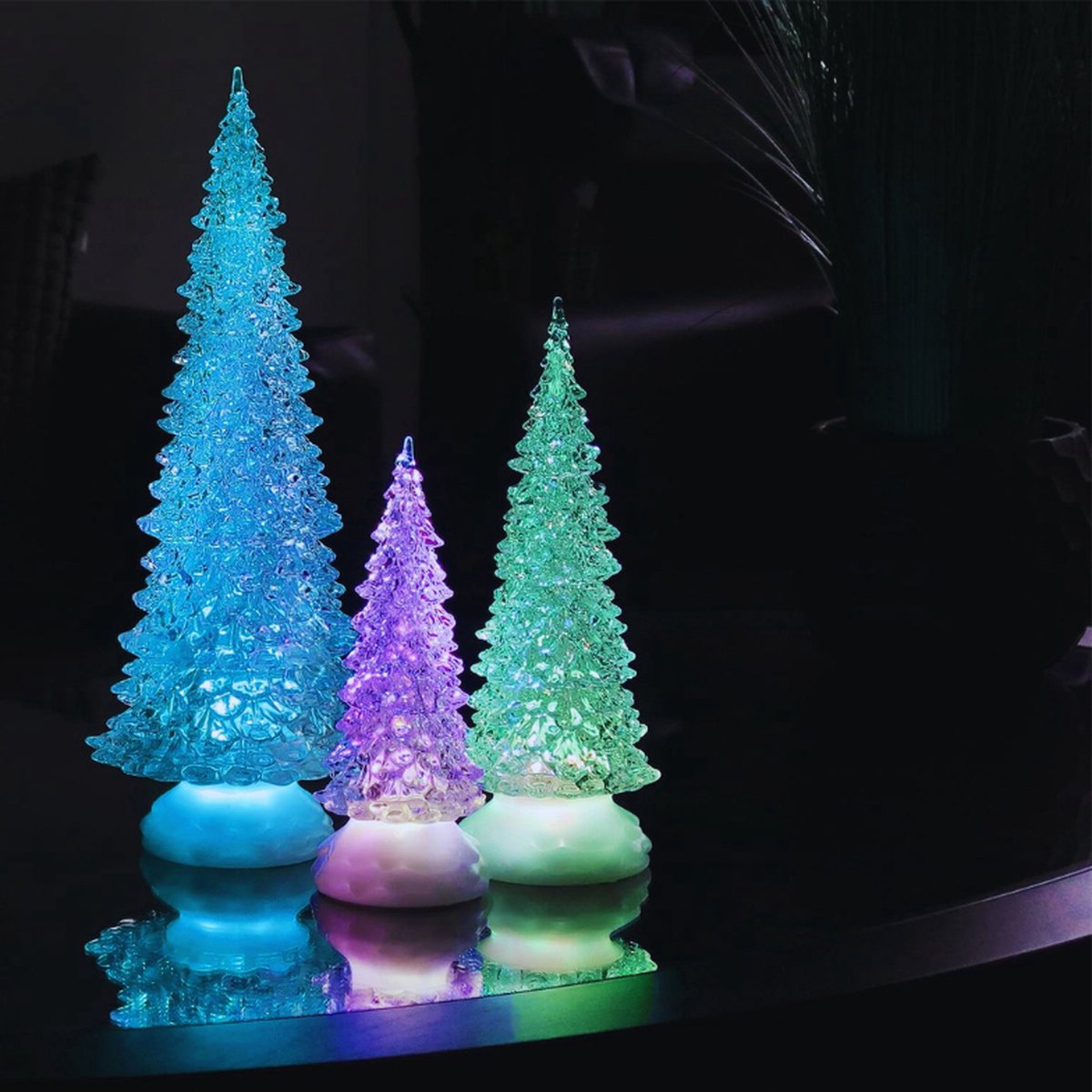 LED Kerstboom 37cm Acryl USB & Batterij