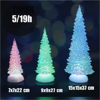 LED Kerstboom 37cm Acryl USB & Batterij