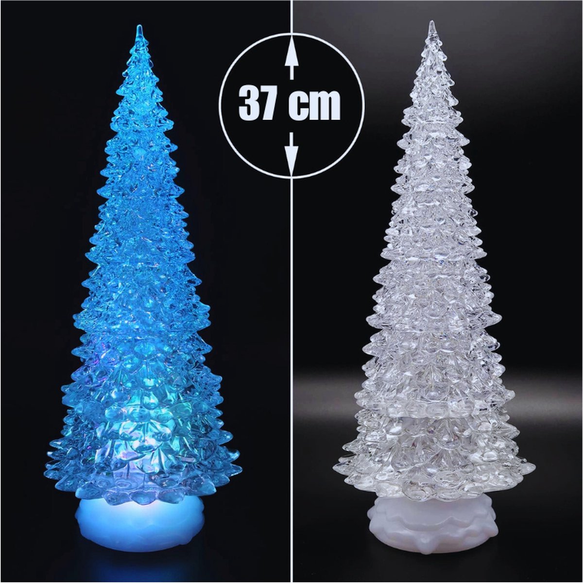 LED Kerstboom 37cm Acryl USB & Batterij