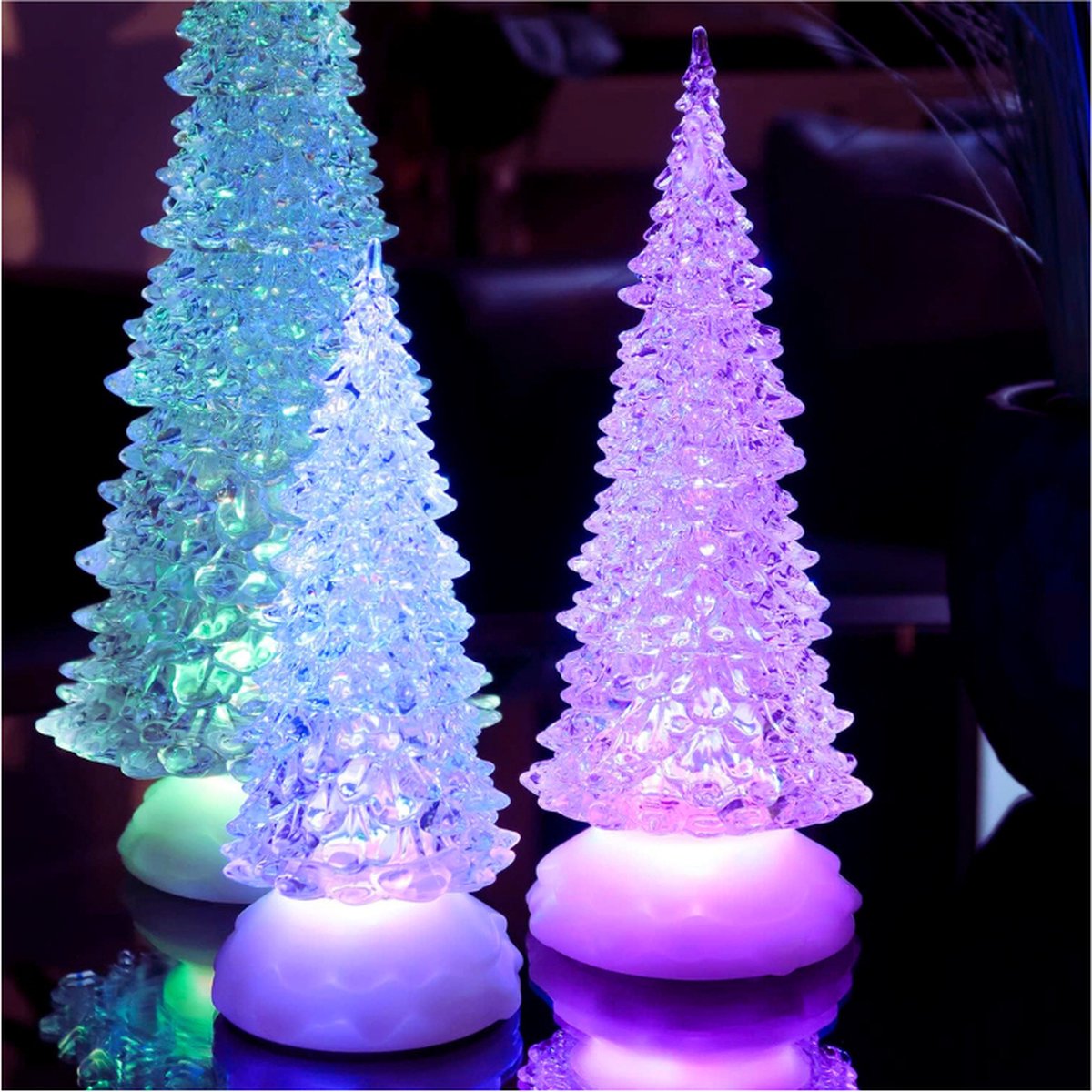 LED Kerstboom 37cm Acryl USB & Batterij