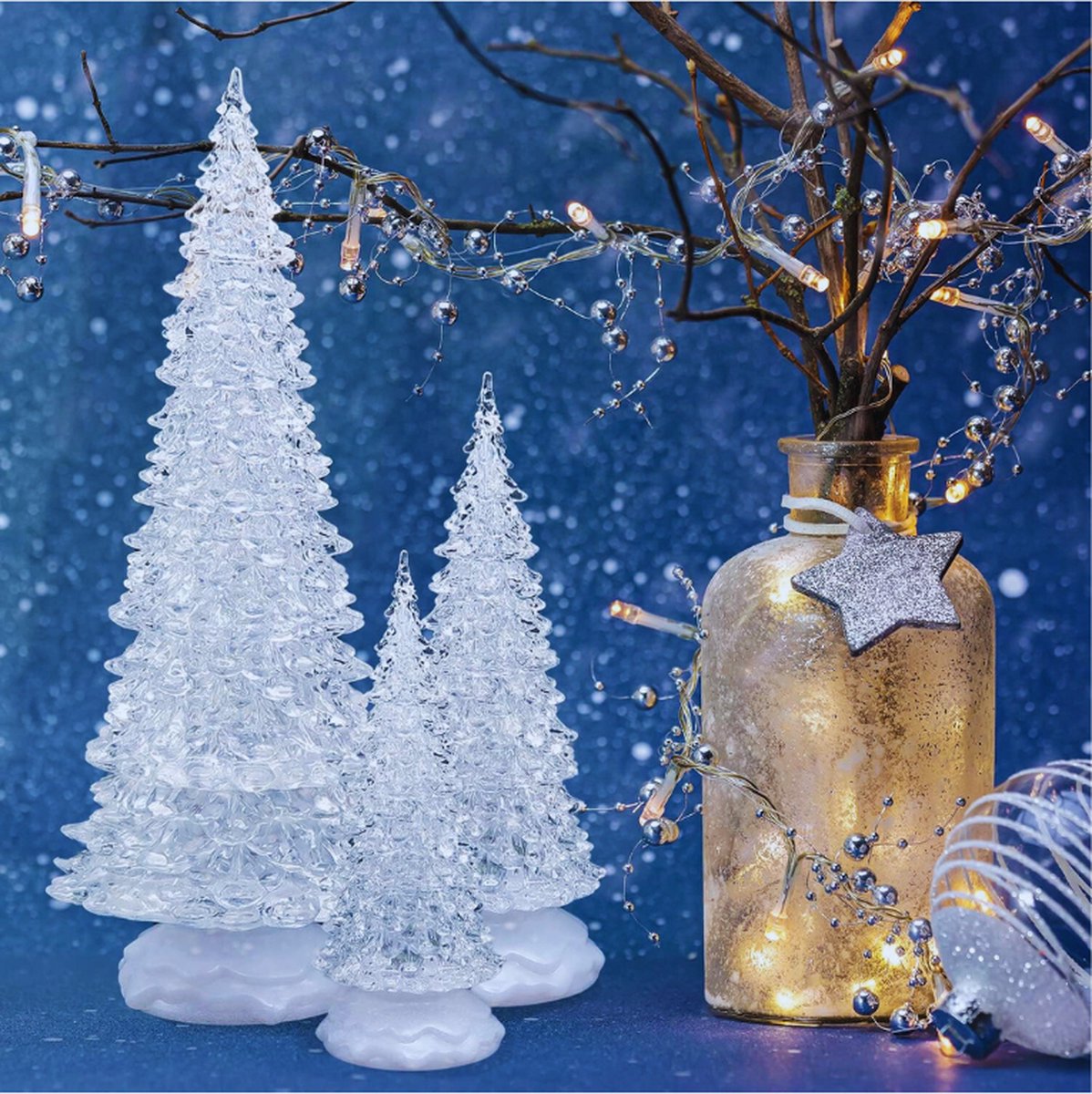 LED Kerstboom 37cm Acryl USB & Batterij