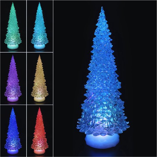 LED Kerstboom 37cm Acryl USB & Batterij