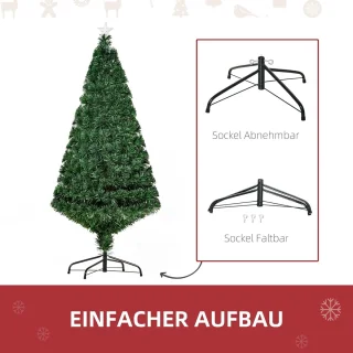 LED Kunstkerstboom Dennenboom 120 cm Groen Metalen Standaard