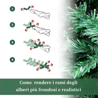 LEIVESTE Kunstkerstboom Slim 240 cm Groen