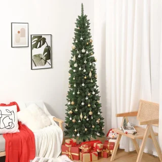 LEIVESTE - Kunstkerstboom Slim 240 cm Groen