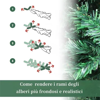 LEIVESTE - Kunstkerstboom Slim 240 cm Groen