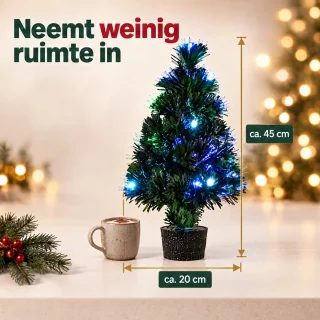 Levano kerstboom met verlichting 45 cm multicolor