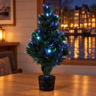 Levano kerstboom met verlichting 45 cm multicolor