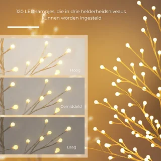 Lichtboom LED-lichttak 150 cm 120 LEDs Warmwit