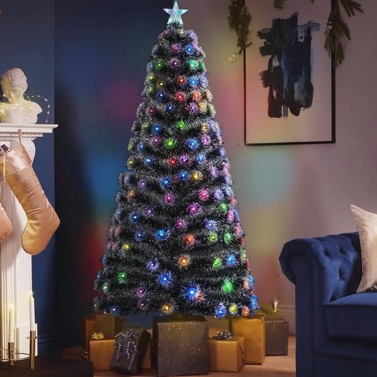Lichtgevende kerstboom 180 cm 225 lampen meerkleurig