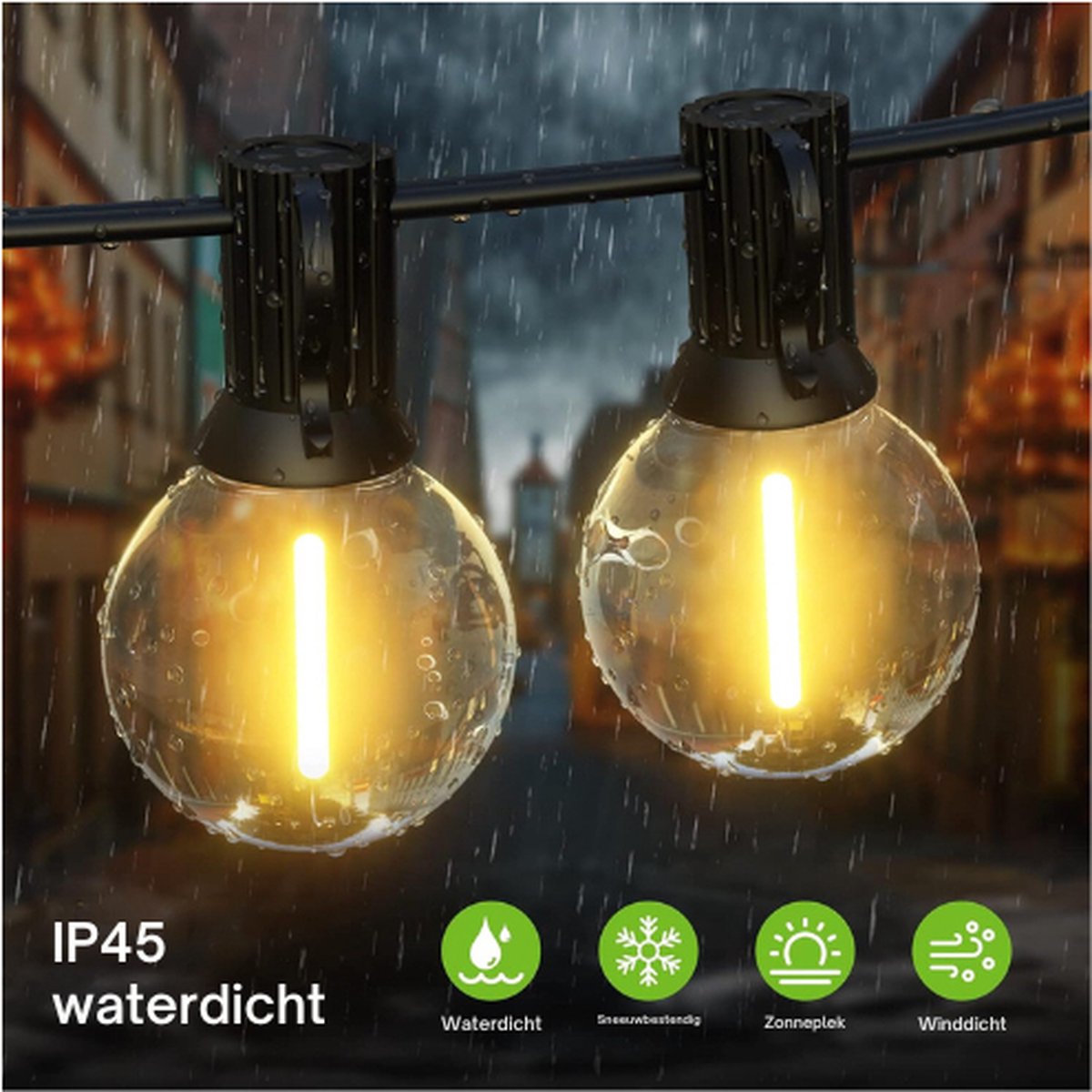 Lichtsnoer LED Buiten 36M 62 LED's IP45