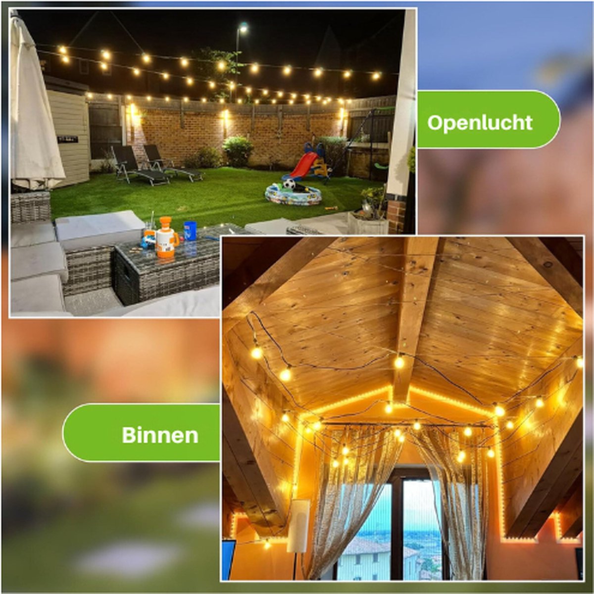 Lichtsnoer LED Buiten 36M 62 LED's IP45