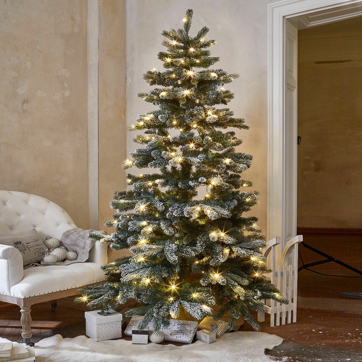 LOBERON Kerstboom Mannier groen/wit