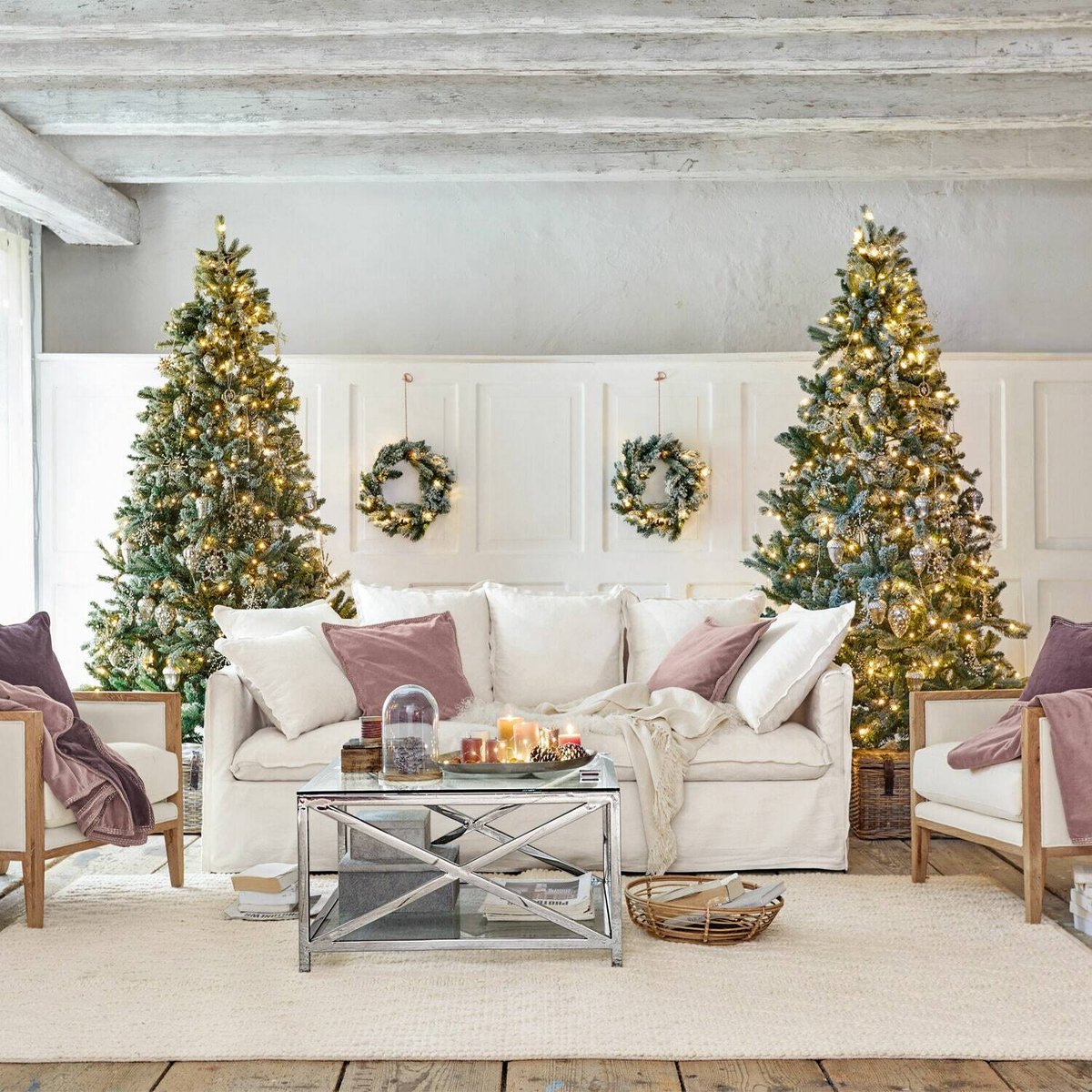LOBERON Kerstboom Mannier groen/wit