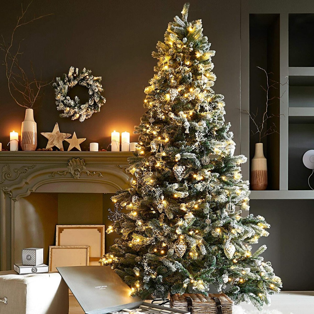 LOBERON Kerstboom Mannier groen/wit