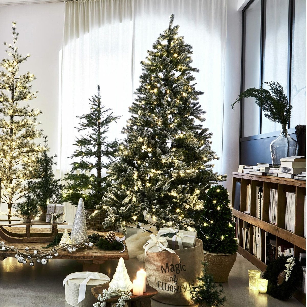 LOBERON Kerstboom Mannier groen/wit