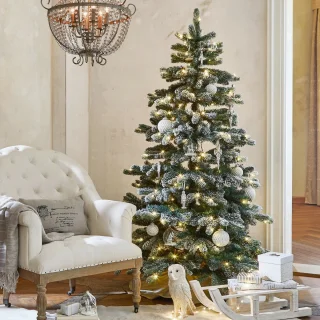 LOBERON Kerstboom Mannier groen/wit