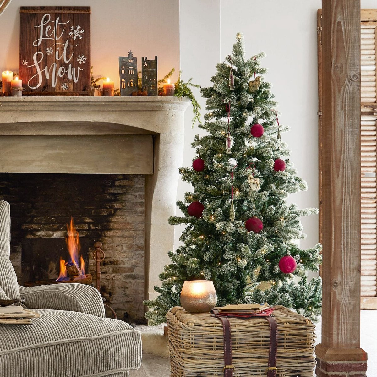 LOBERON Kerstboom Mannier groen/wit
