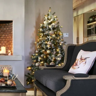LOBERON Kerstboom Mannier groen/wit
